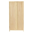 Better Home Products Pine Wood Closet with Raised Doors and 2-Drawers in Natural