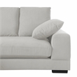 Better Home Products Daisy Convertible Sofa/L-Shaped Design in Cream Corduroy