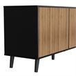 Better Home Products Sideboard Buffet Cabinet with Storage in Black & Walnut