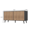 Better Home Products Sideboard Buffet Cabinet with Storage in Black & Walnut