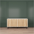 Better Home Products Sideboard Buffet Cabinet with Storage in White & Natural