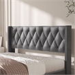 Better Home Products Amelia 4-Drawer Velvet Full Size Platform Bed in Gray