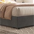 Better Home Products Amelia 4-Drawer Velvet Full Size Platform Bed in Gray
