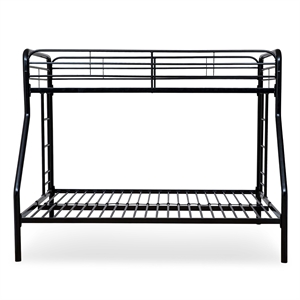 Better Home Products Twin over Full Metal Bunk Bed in Black Color