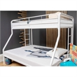 Better Home Products Twin over Full Metal Bunk Bed in White Color