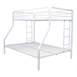 Better Home Products Twin over Full Metal Bunk Bed in White Color