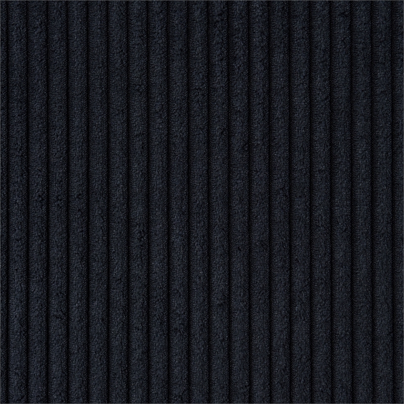 Better Home Products Vita Solid Wood & Velvet Full Size Platform Bed in Black