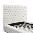 Better Home Products Cosmopolitan Velvet Upholstered Platform Queen Bed in Cream