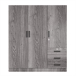 Better Home Product Violet Engineered Wood Wardrobe Armoire Closet in Gray