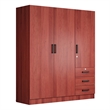 Better Home Product Violet Engineered Wood Wardrobe Armoire Closet in Mahogany
