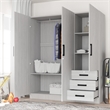 Better Home Product Violet Engineered Wood Wardrobe Armoire Closet in White