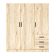 Better Home Product Violet Engineered Wood Wardrobe Armoire Closet in Natural