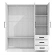 Better Home Product Violet Engineered Wood Wardrobe Armoire with Mirror in White