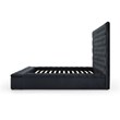 Cosmopolitan King Velvet Tufted Upholstered Storage Platform Bed in Black