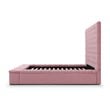 Cosmopolitan Queen Velvet Tufted Upholstered Storage Platform Bed in Pink