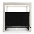 Luxurious Velvet Canopy King Bed with Speaker and USB Connection in Cream