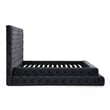 Eleonora King Size Luxurious Upholstered Velvet Bed in Black Color