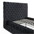 Eleonora King Size Luxurious Upholstered Velvet Bed in Black Color