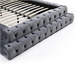 Eleonora King Size Luxurious Upholstered Velvet Bed in Gray Color