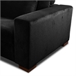 Isabella Sectional Sofa Corduroy Velvet with two Ottomans in Black Color