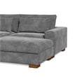 Isabella Sectional Sofa Corduroy Velvet with two Ottomans in Dark Gray Color