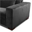 Isabella Sectional Sofa Corduroy Velvet with two Ottomans in Dark Gray Color