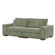 Isabella two seats Sectional Sofa Corduroy Velvet in Green Color