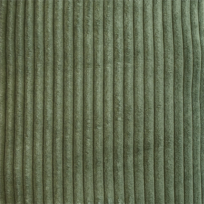 Isabella two seats Sectional Sofa Corduroy Velvet in Green Color