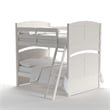My Home Furnishings Bailey Engineered Hard Wood Full Bunk Bed in Bright White