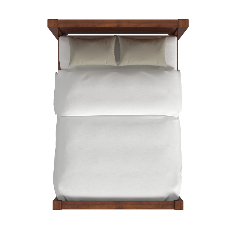 My Home Furnishings Logan Engineered Hard Wood Full Panel Bed in Driftwood