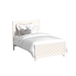 My Home Furnishings Amanda Engineered Hard Wood Queen Panel Bed in Creamy White