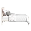 My Home Furnishings Amanda Engineered Hard Wood Queen Panel Bed in Creamy White