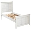 My Home Furnishings Bailey Engineered Hard Wood Twin Panel Bed in Bright White