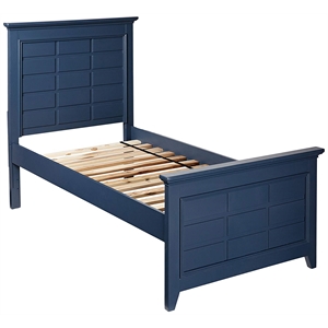 My Home Furnishings Bailey Twin Panel Bed in Williamsburg Blue