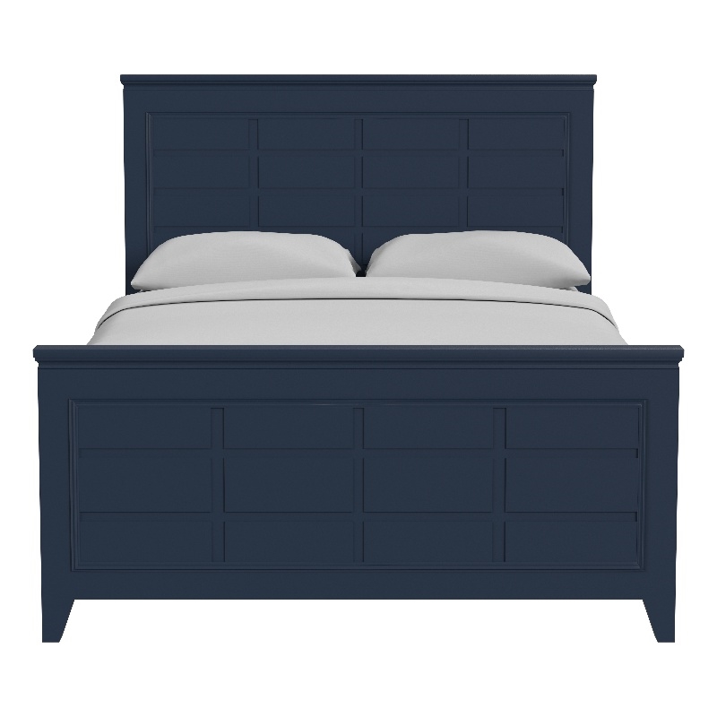 My Home Furnishings Bailey Full Panel Bed in Williamsburg Blue
