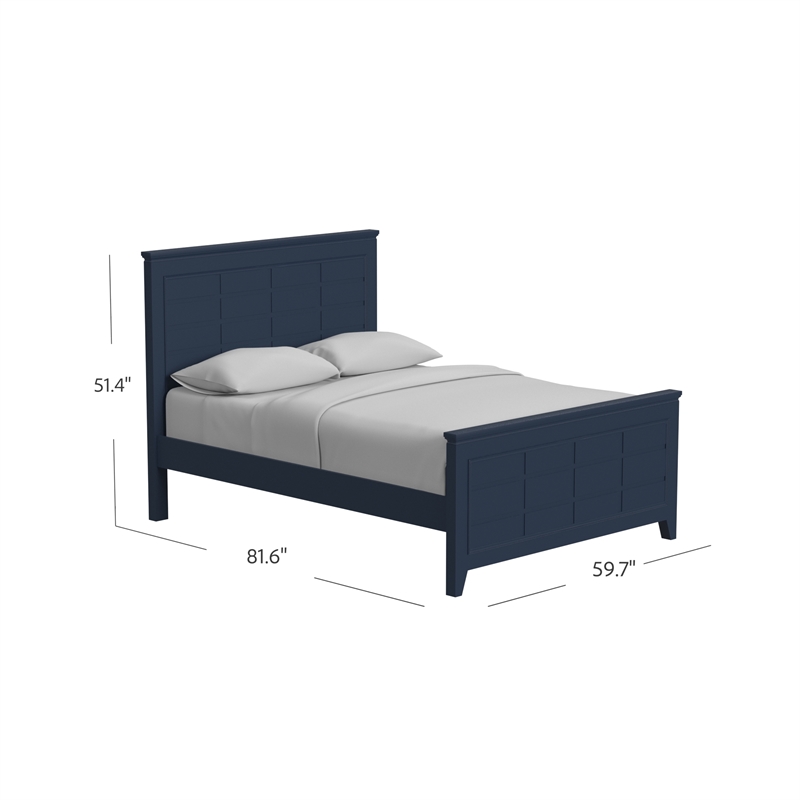 My Home Furnishings Bailey Full Panel Bed in Williamsburg Blue