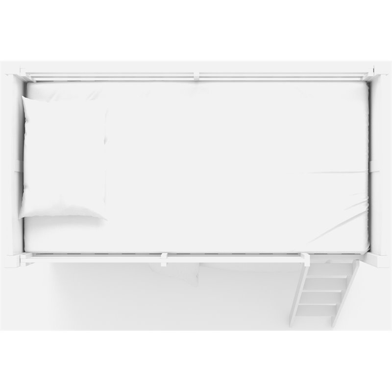 My Home Furnishings Neopolitan Twin Bunk Bed in Bright White