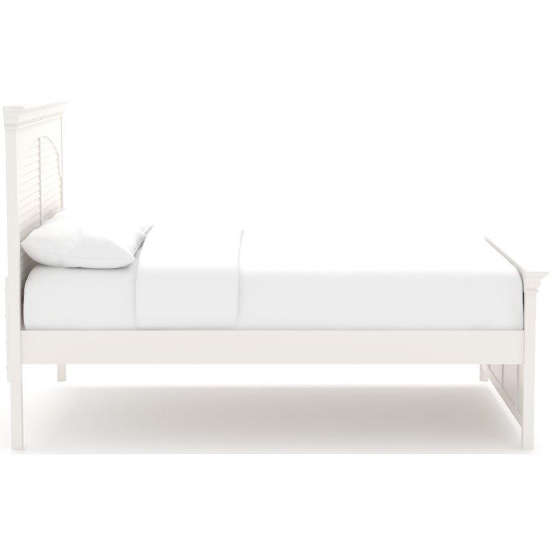 My Home Furnishings Neopolitan Full Panel Bed in Bright White