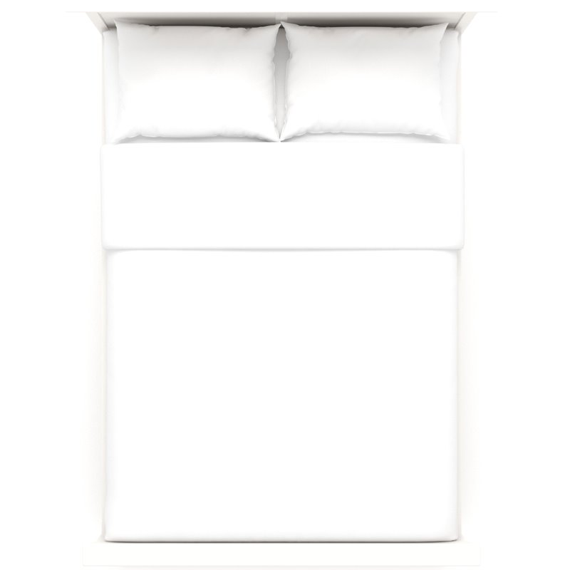 My Home Furnishings Neopolitan Full Panel Bed in Bright White