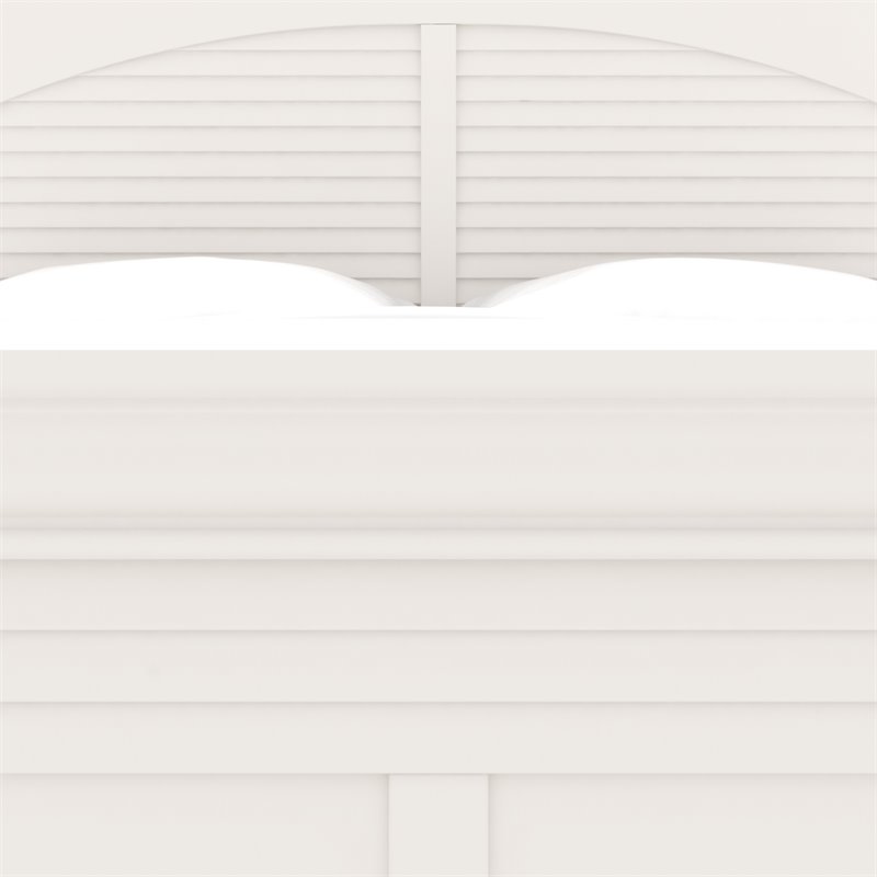 My Home Furnishings Neopolitan Full Panel Bed in Bright White