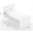 My Home Furnishings Neopolitan Full Panel Bed in Bright White