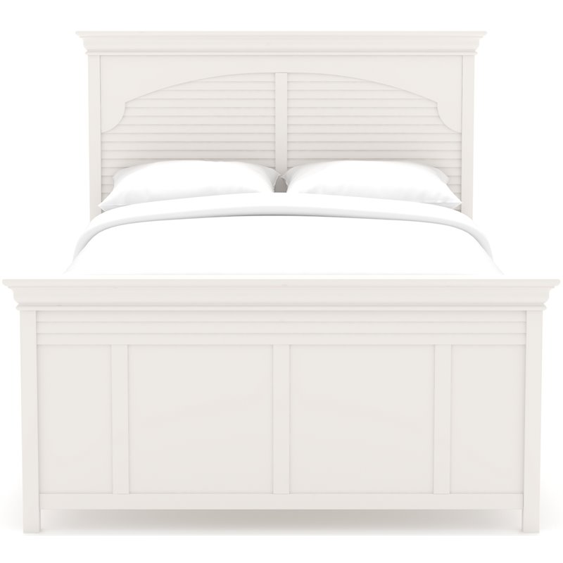 My Home Furnishings Neopolitan Full Panel Bed in Bright White