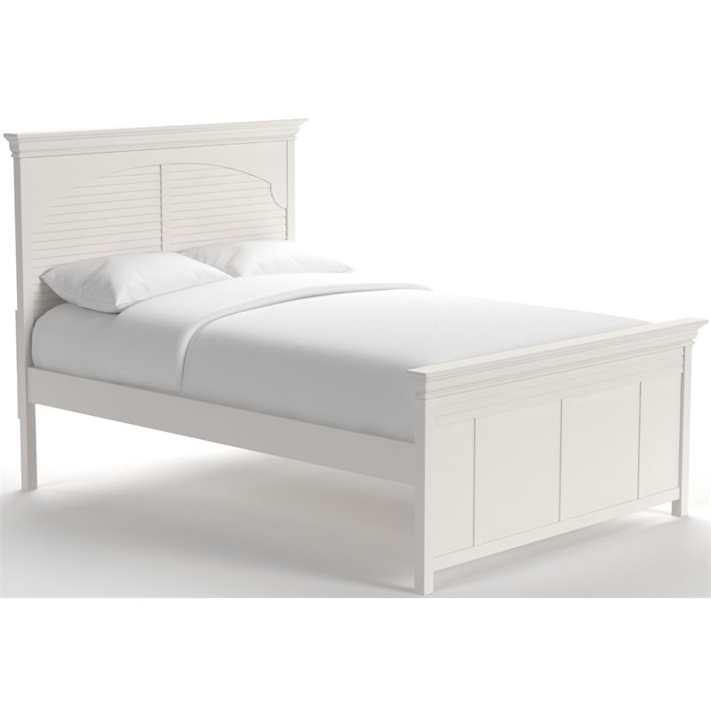 My Home Furnishings Neopolitan Full Panel Bed in Bright White