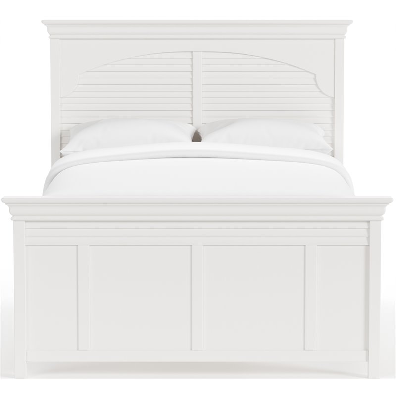My Home Furnishings Neopolitan Full Panel Bed in Bright White