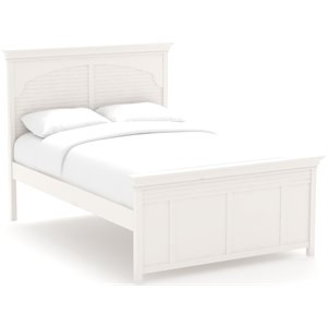 My Home Furnishings Neopolitan Full Panel Bed in Bright White