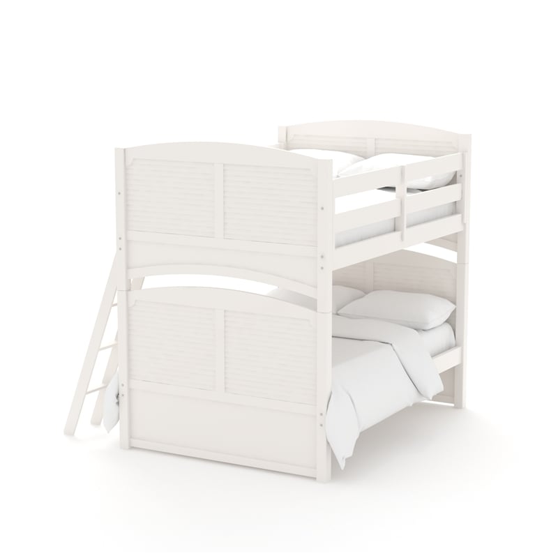 My Home Furnishings Neopolitan Full Bunk Bed in Bright White
