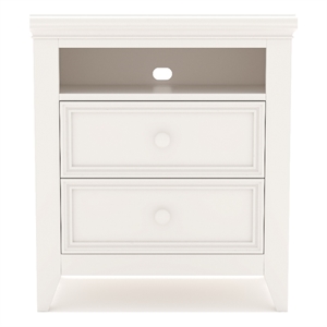my home furnishings bailey 1-drawer nightstand in bright white