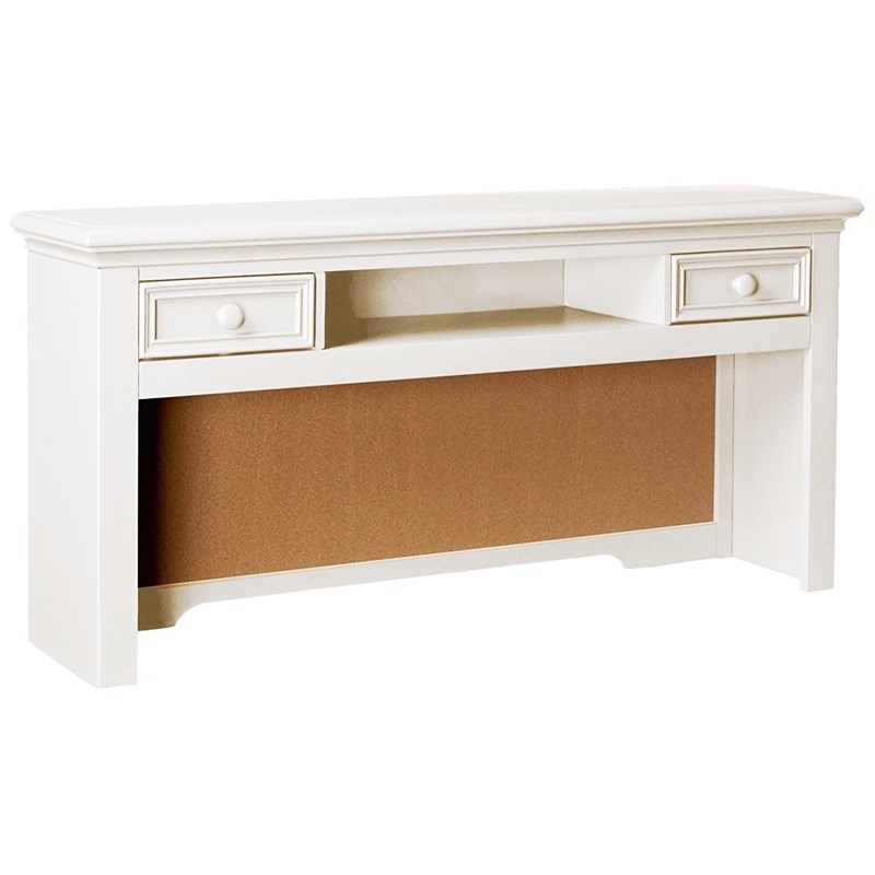 My Home Furnishings Bailey Engineered Hard Wood Desk Hutch in Bright White