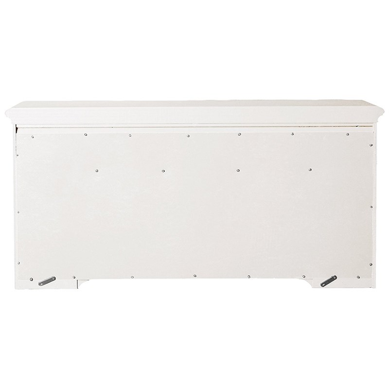 My Home Furnishings Bailey Engineered Hard Wood Desk Hutch in Bright White