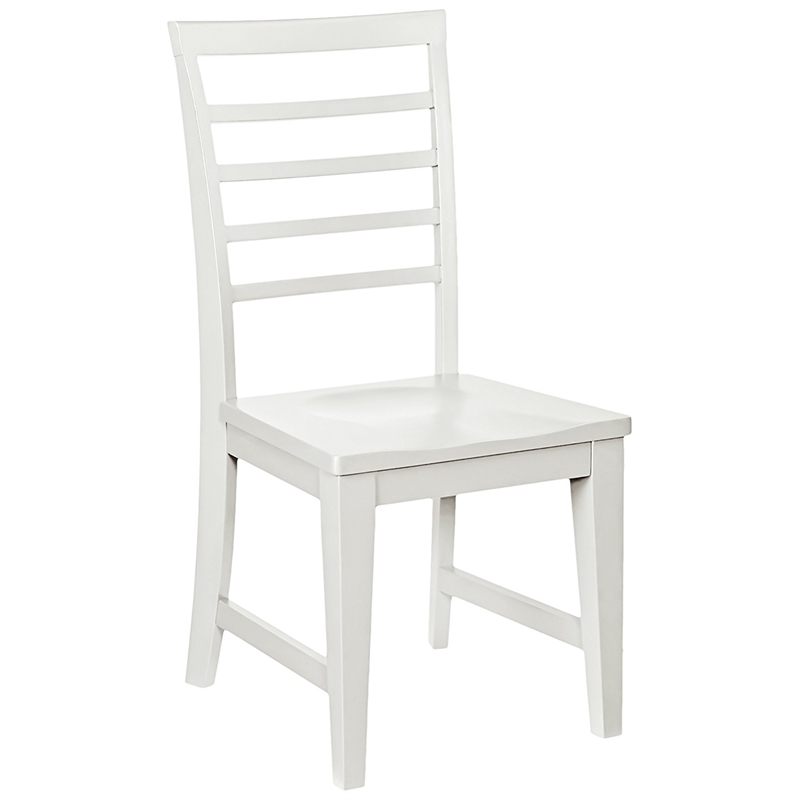 My Home Furnishings Bailey Engineered Hard Wood Desk Chair in Bright White